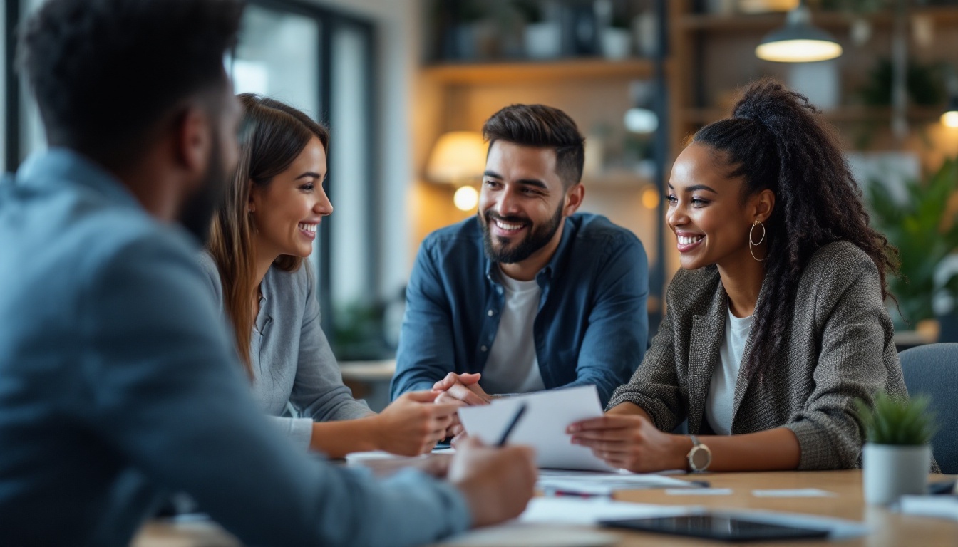 personas reunidas sonriendo